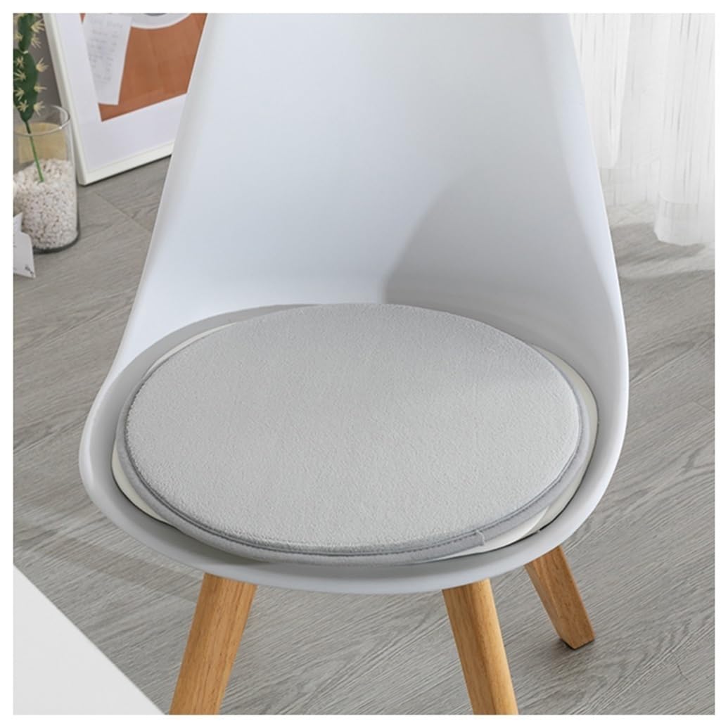MOODMUSE (1/2/4 Pack) Round Stool Chair Cushion,Non Slip Memory Foam Seat Cushion,Chair Pad Seat Pads For High Stool Patio Dining Kitchen Office (Color : Light Gray, Size : 33cm(1pack))