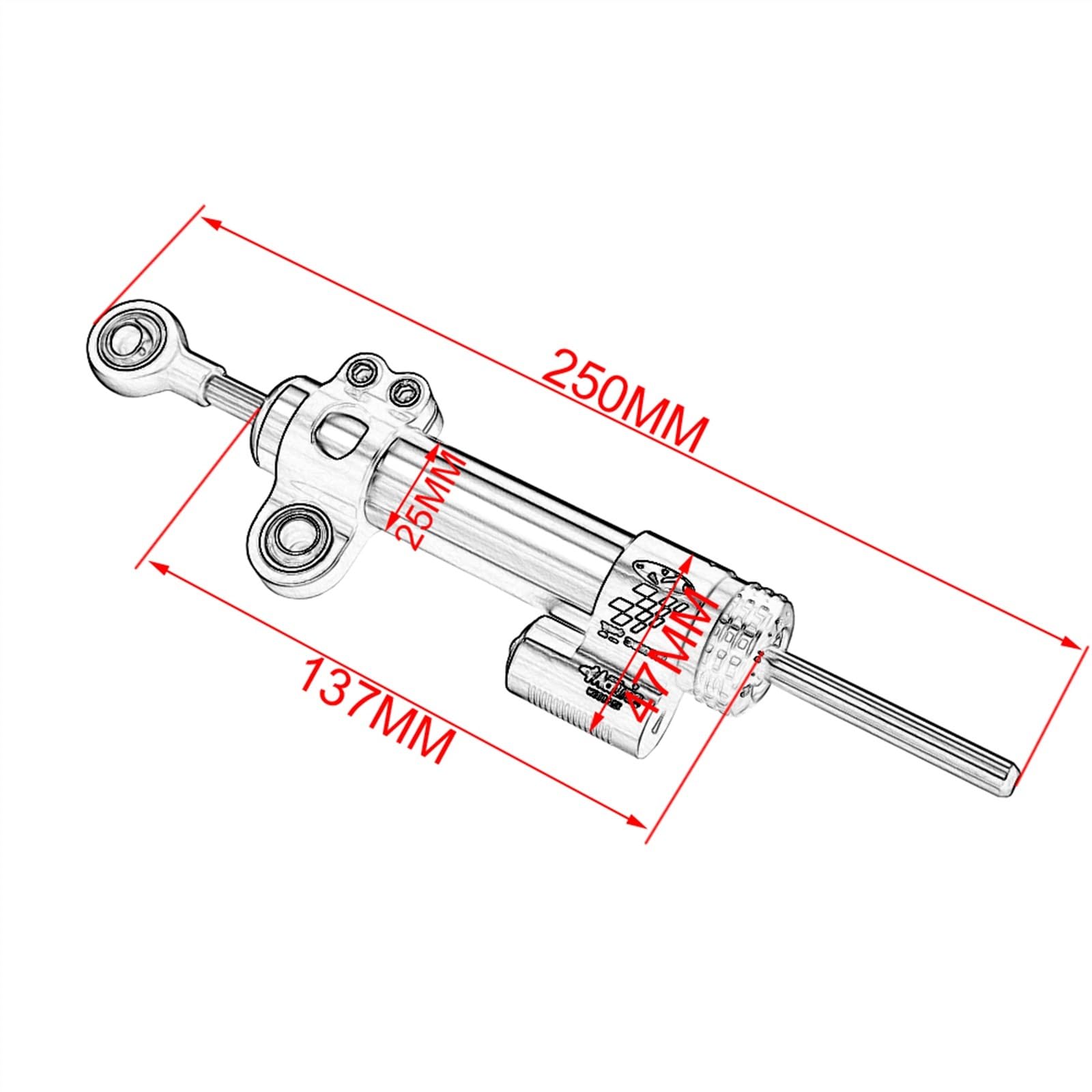 Amortiguador De Dirección Para Y&AMAHA Para MT09 Para MT07 Para YZF R1 R6 FZ1 Para XJR1300 CNC Amortiguador Universal De Aluminio Para Motocicleta, Control De Seguridad Estabilizador De Dirección Esta