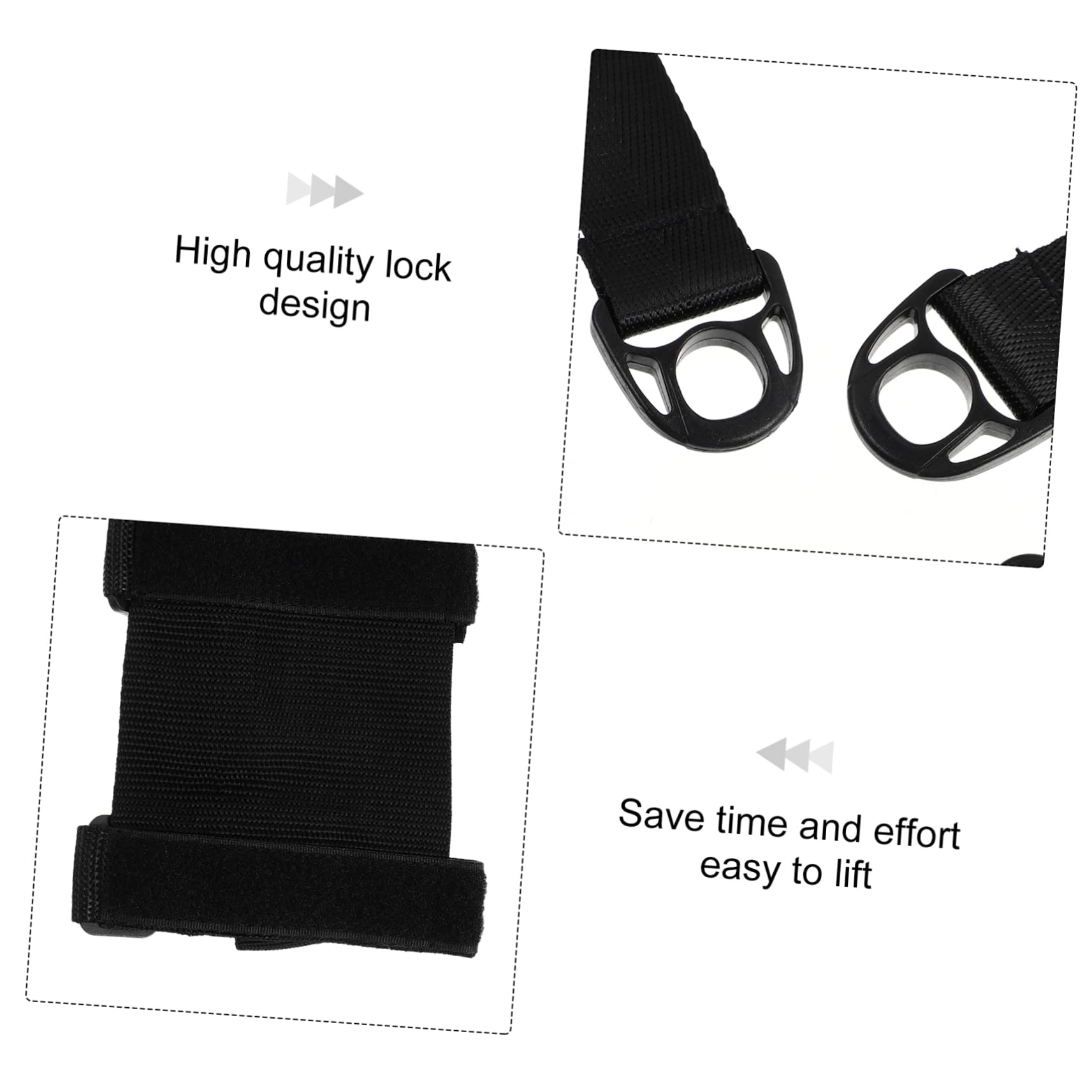 Mipcase Sangle Trottinette Accessoires De Scooter Électrique Sangles De Transport De Scooter Poignées Bandoulière pour Scooter Flotter Serrure De Scooter PP Black