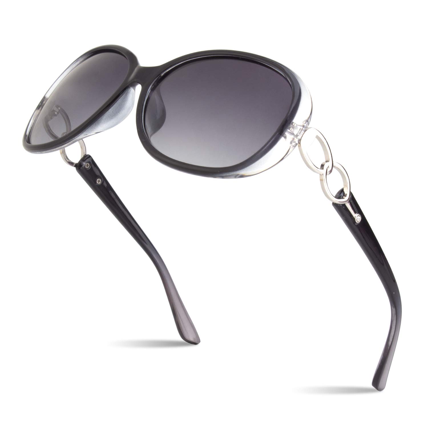 Sunier Gafas de Sol Polarizadas Mujer de Moda Sombras de Damas de Gran Tamaño UV400 Protección Retro