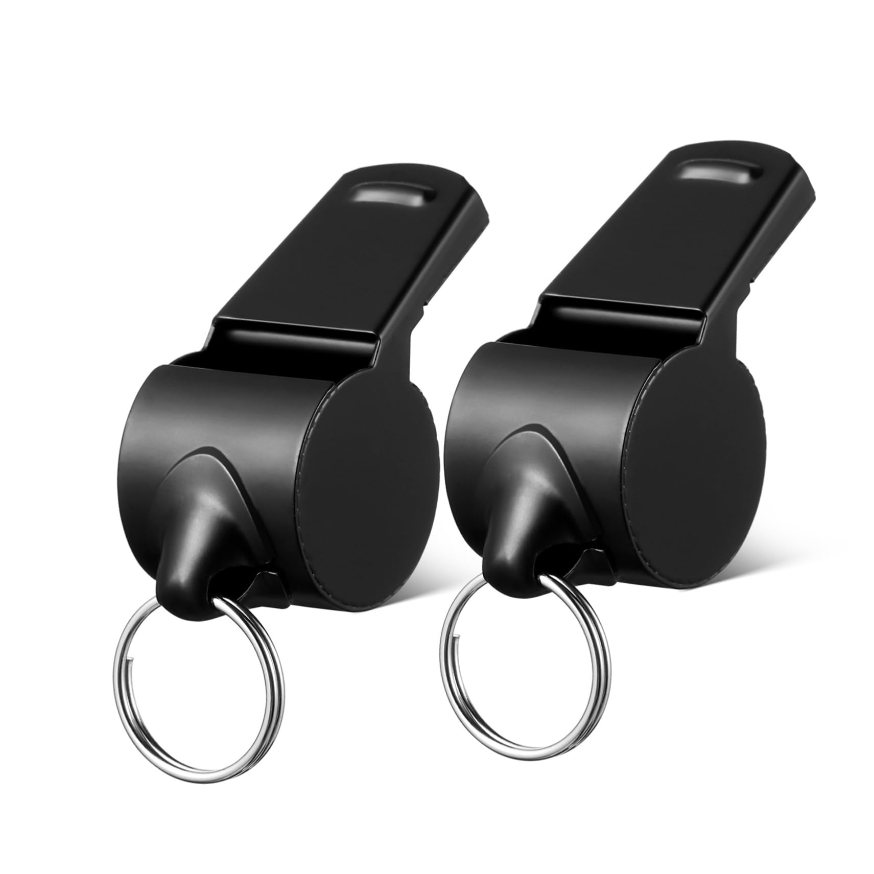 HANABASS 2-Pack Stainless Steel Whistles Outdoor Emergency Safety Signal Metal Whistles for Sports Hiking Camping