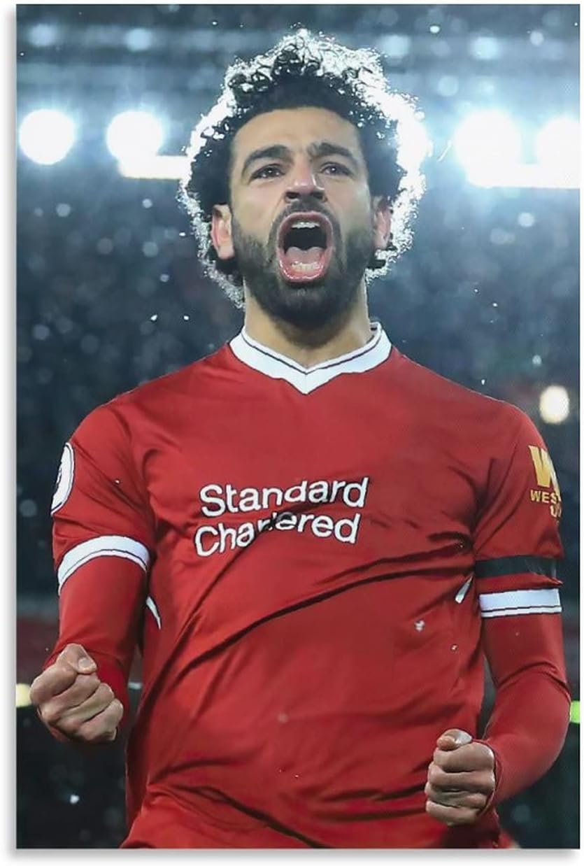 BFXLMKI Mohamed Salah Poster Wall Art Prints Canvas painting for room aesthetic Decor ready Unframe:16x24inch(40x60cm)