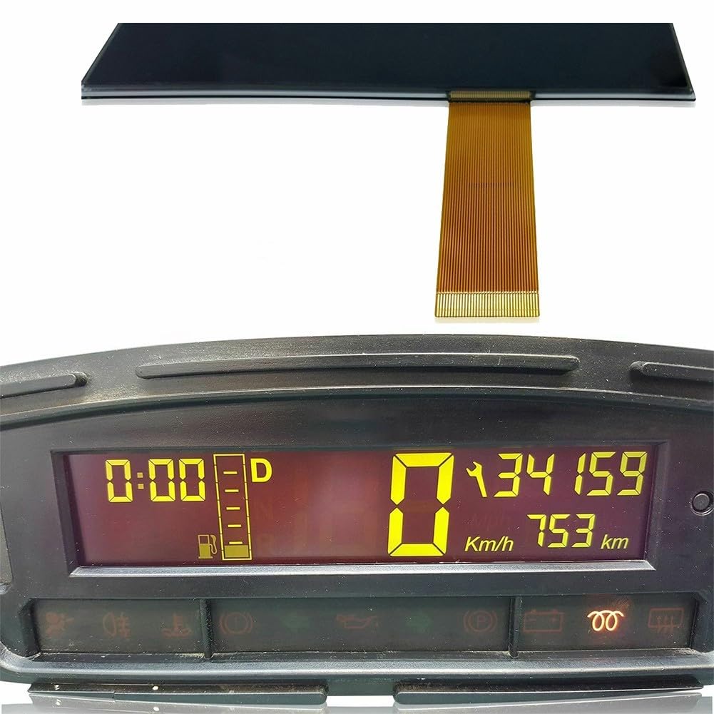 Besttoolifes - Pantalla LCD para velocímetro de coche Microcar MC1/MC2/M Go Ligier X Too y JS28 2004-2011 Instrument Cluster, 200402107007, 200908412, P50V4, JS28V1