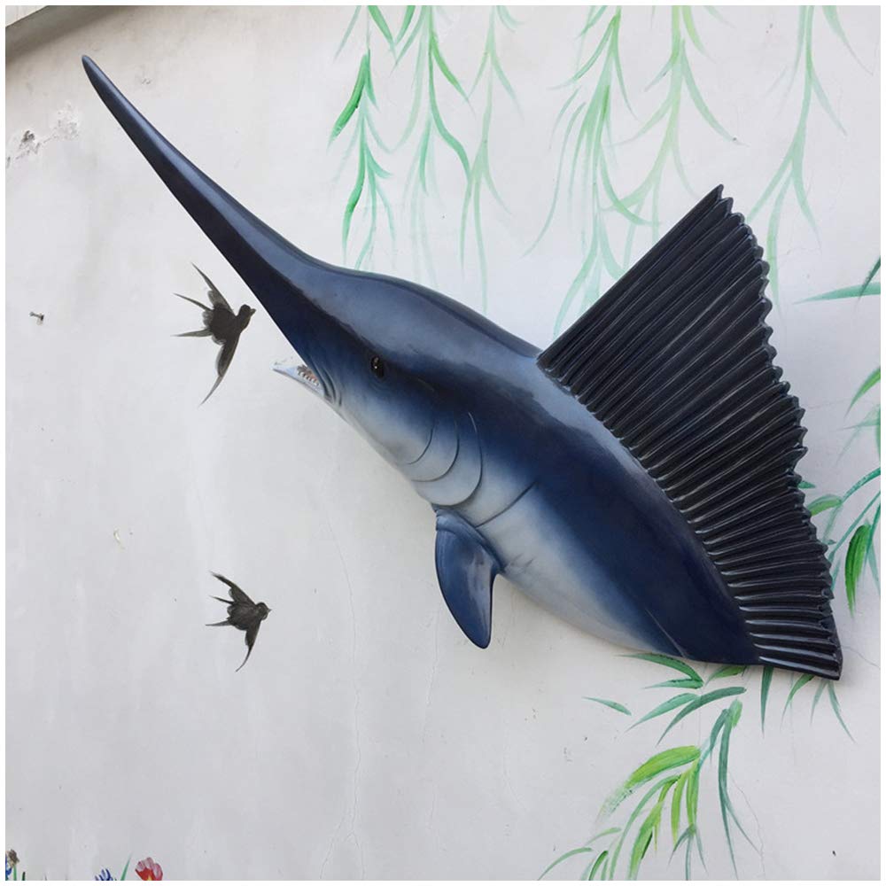 YXCQHZM Decorazione da parete a forma di pesce vela, 3D, decorazione moderna per la casa