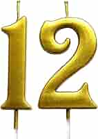 Amazon.co.jp: MAGJUCHE ゴールド 12歳の誕生日 数字 キャンドル