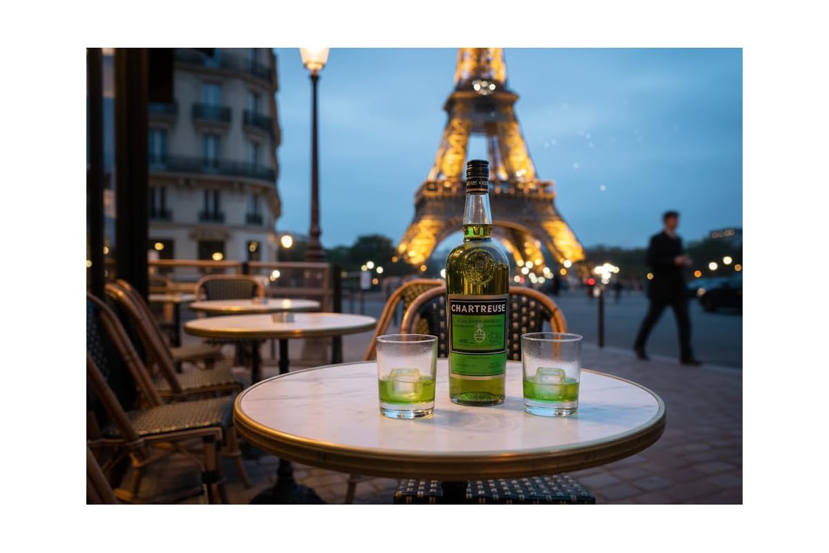 CG94 - Chartreuse Verte 70 cl, Liqueur aux Herbes des Moines Chartreux, Liqueur Verte Originale