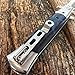 COLIBROX Automatic Push Button Folding Comb Switch Blade Knife Looking Brush Blue Pearl