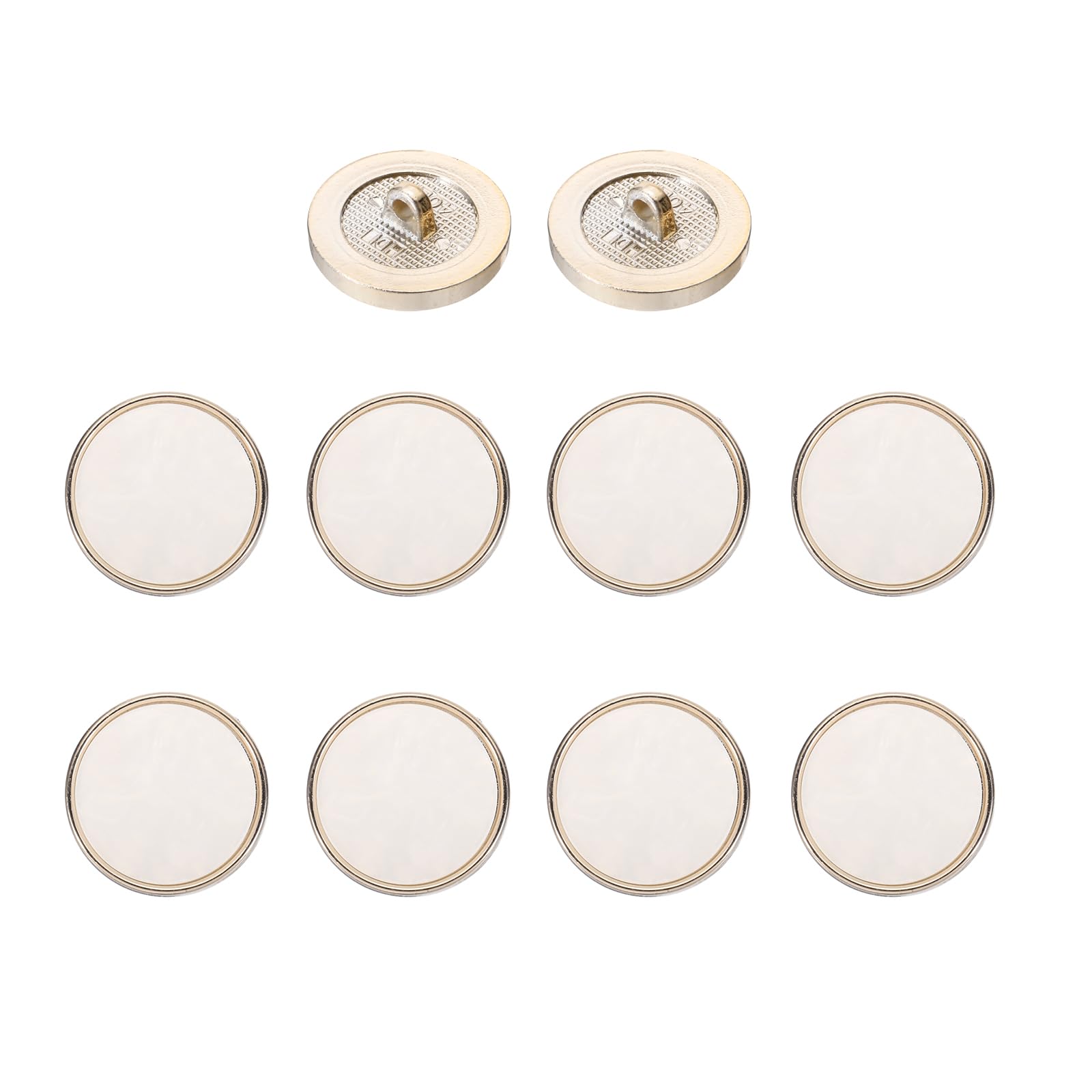 sourcing map 10Pcs Resin Vintage Button, 23mm / 0.91" Fashion Round Button Versatile Sewing Accessories for Blazer Clothes Uniform Jacket Coat DIY Garment, White
