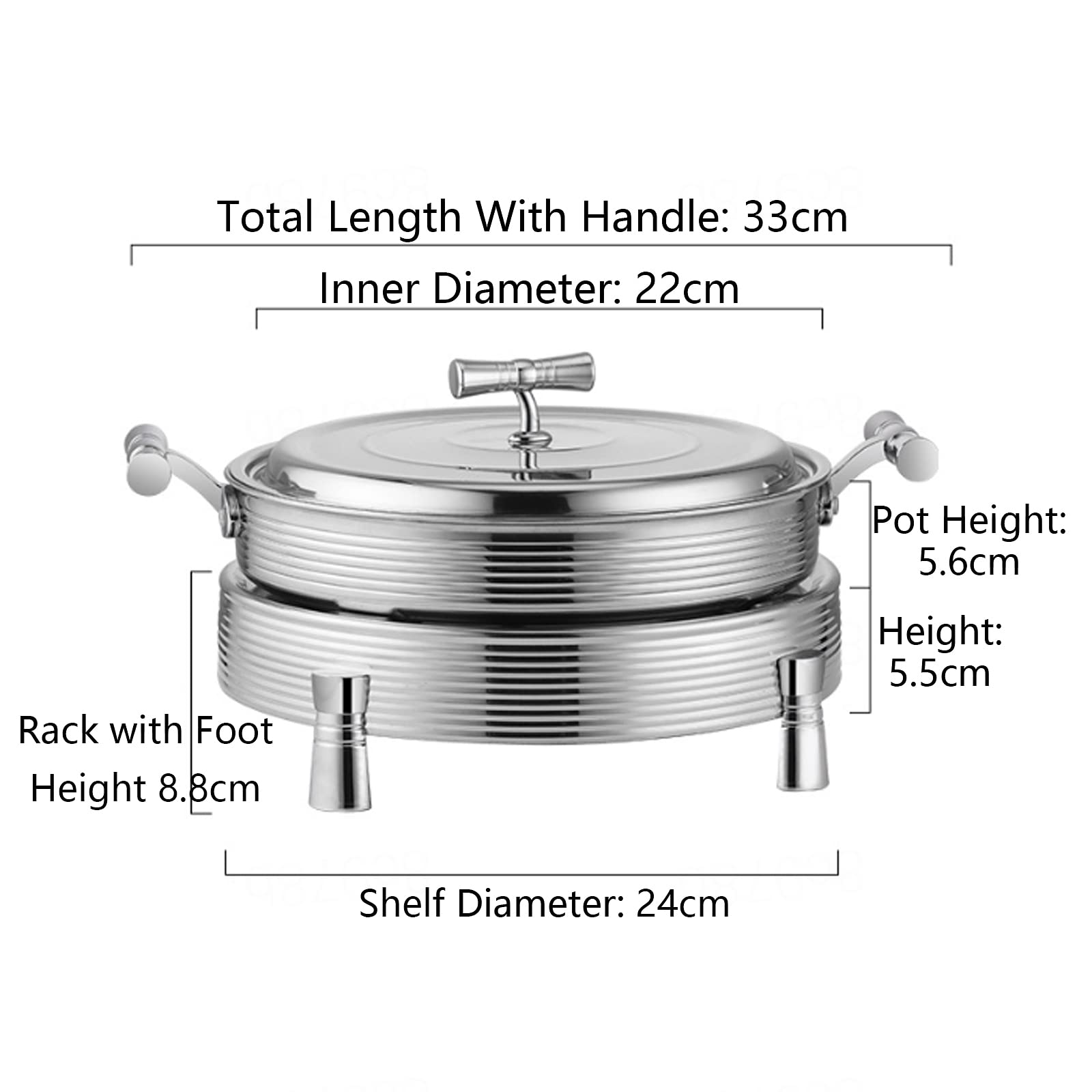 Hornillos de Acampada, Acero Inoxidable Estufa de Alcohol con Olla, Juego de Utensilios hornillo de Alcohol Portátil, Quemador de Alcohol para Uso en Interiores,Silver