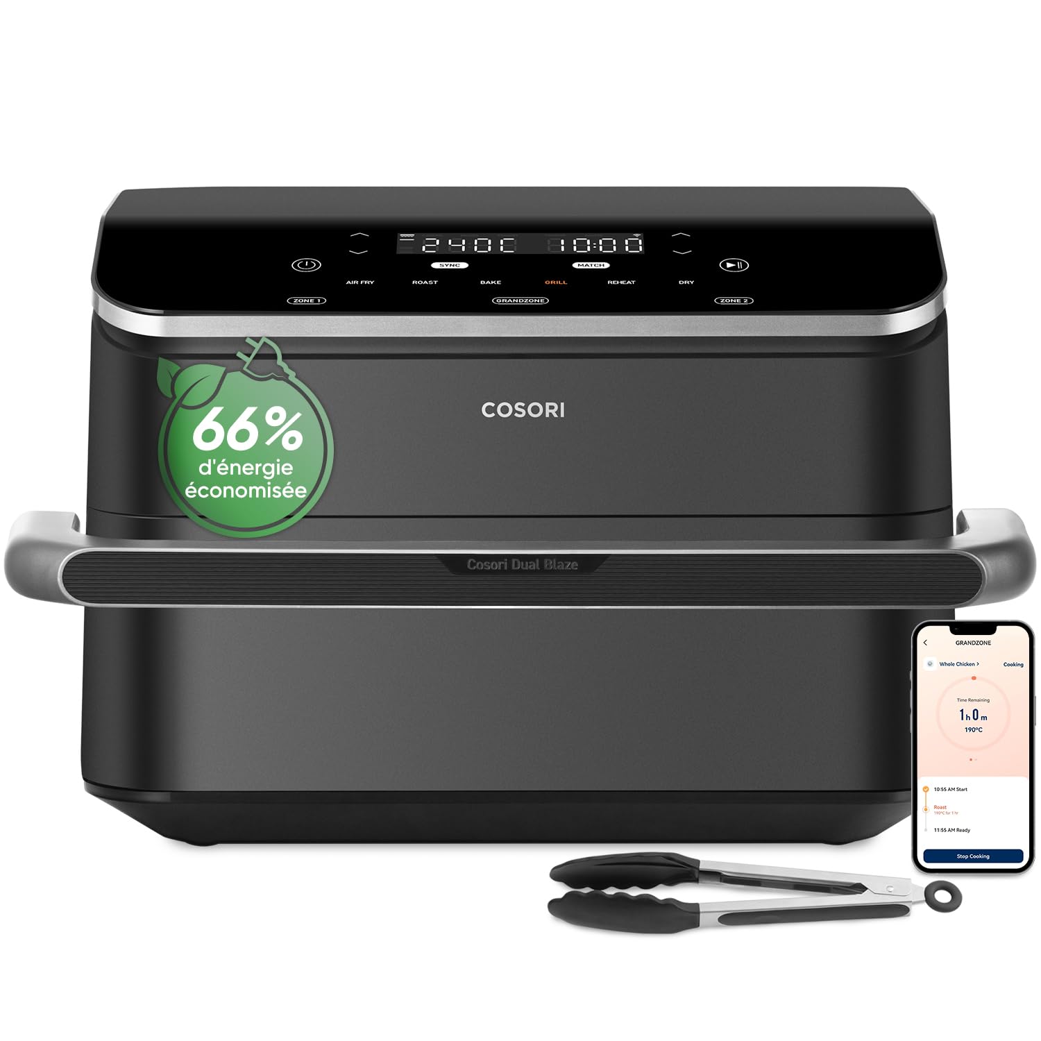 COSORI Air Fryer 10L Twinfry, Friteuse sans Huile 6-en-1, Airfryer à Dual Zone Avec - Guide 360