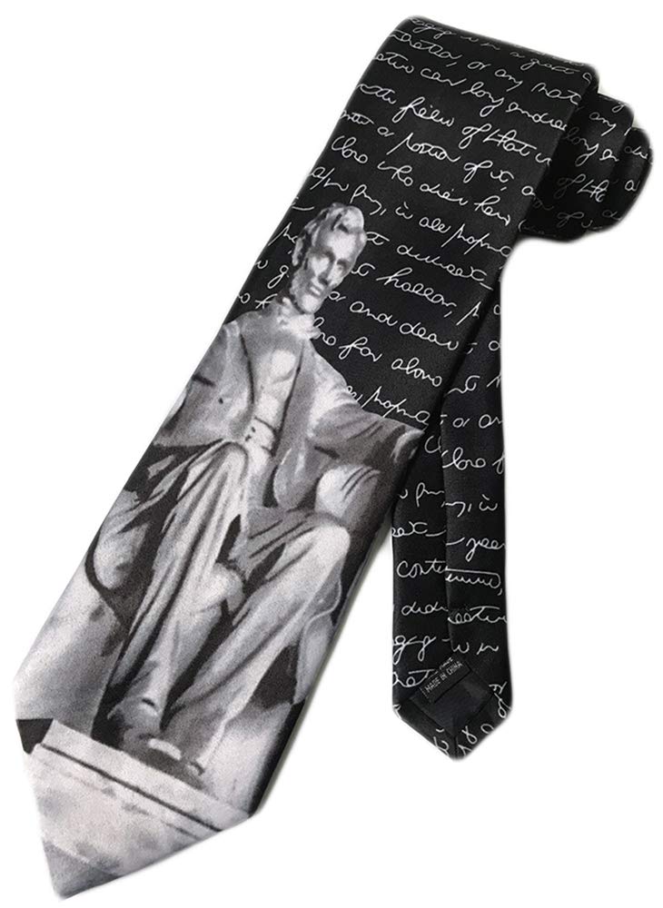 Danggi Man Men's Abraham Lincoln Memorial Necktie - Black - One Size Necktie