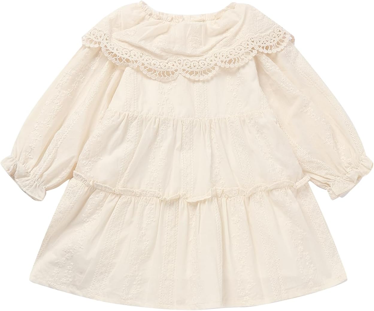 Toddler Girl Embroidered Dress Cotton Lined Eyelet Lace Trim for 12M-6X - Image 4