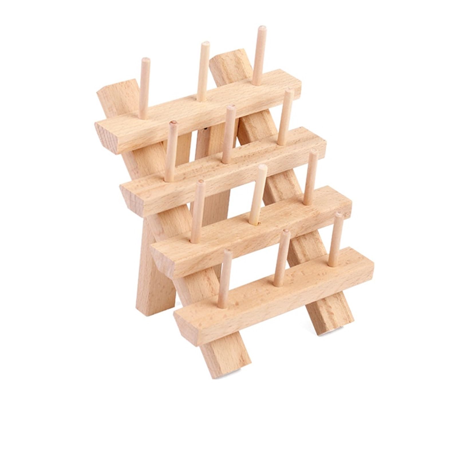 LIZHAYG NäHgarn Aufbewahrung Aufbewahrungsbox for Nähgarn aus Holz, Spulengarnhalter, Heimstickerei, Klapprahmen, Nähständer, Organizer in Mehreren Größen(12 Column) Küche, Haushalt & Wohnen
