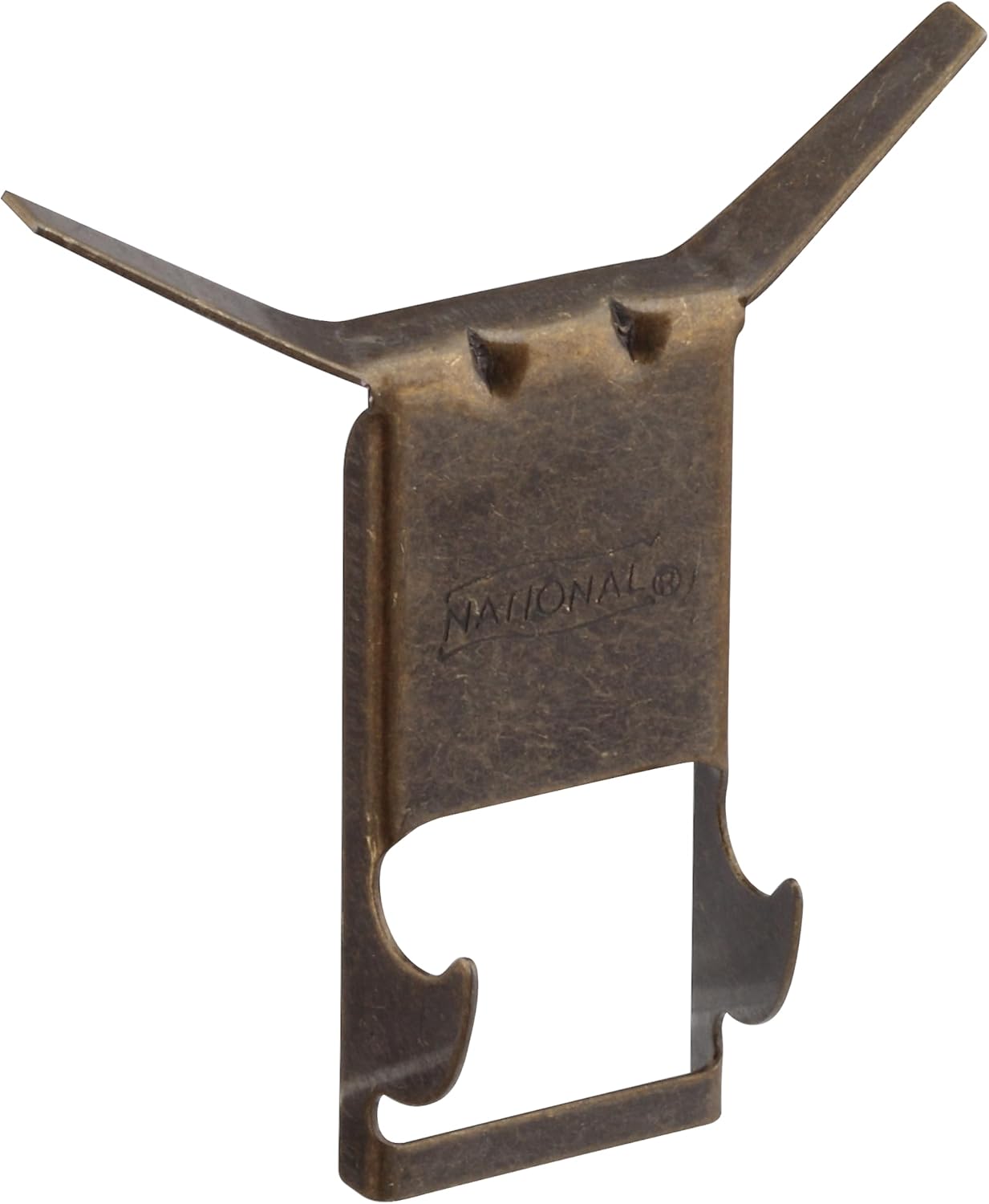 National Hardware N260-299 Brick Hangers in Antique Brass, 2 Pack
