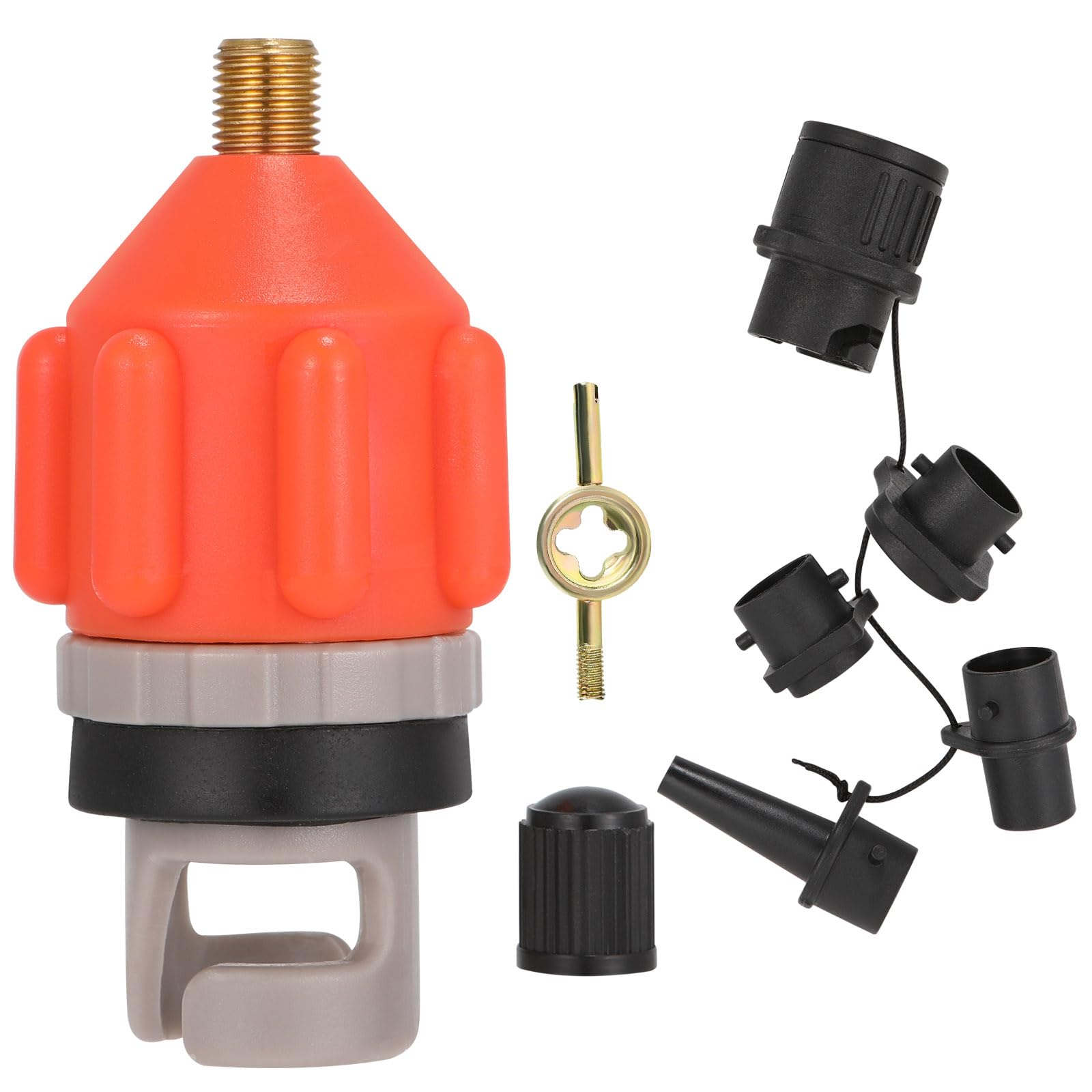 Adattatore Pompa SUP, Adattatore per Pompa Gonfiabile, SUP Adattatore per Valvola con 5 Ugelli Gas, Adattatore per Kayak per Imbarcazione Gonfiabile, Stand Up Paddle Board