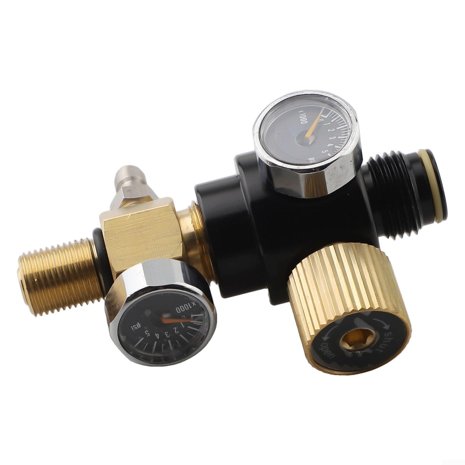 Einstellbarer Druckregler aus Edelstahl für HPA-Tanks 300bar/4500psi (5/8 mit Regler)