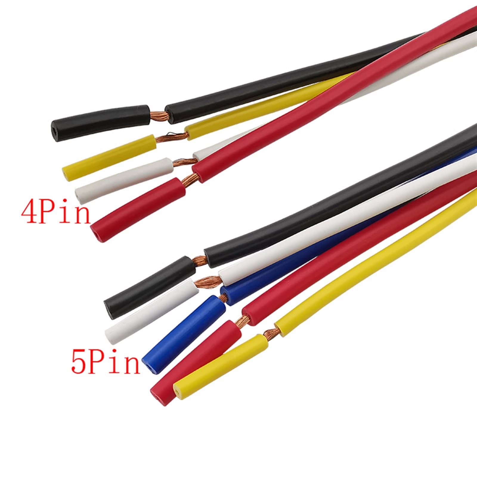 Piezas electrónicas 5 uds 4P 5Pin relé de coche a prueba de agua 12V 24V 40A relé automotriz con Terminal de cobre rojo negro relé automático con toma de relé de cable (Size : 5Pcs JD1912 12V 4Pin)