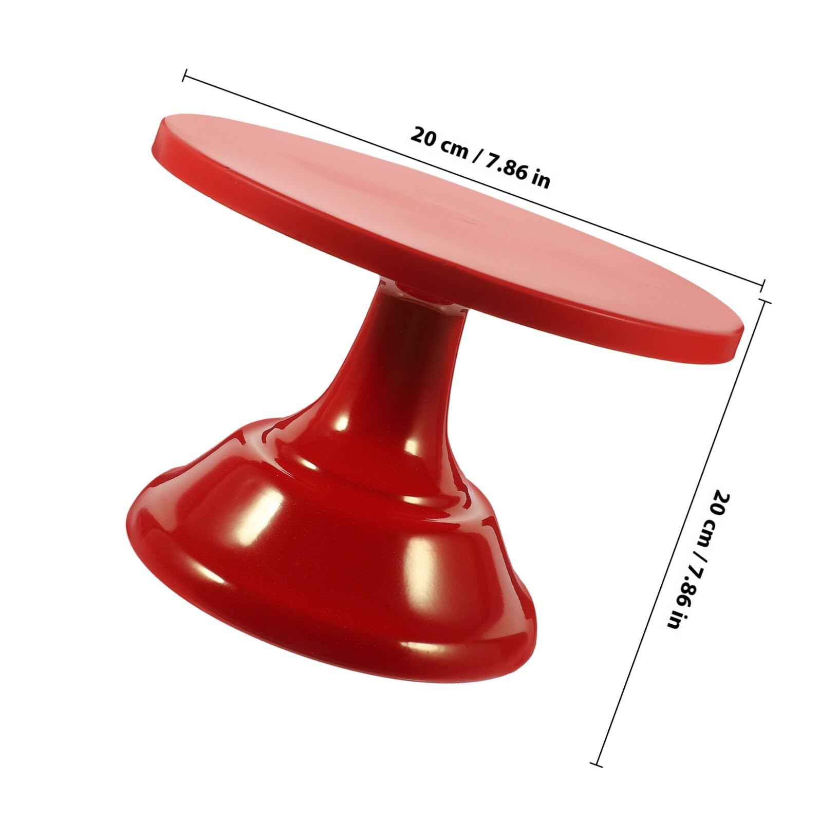 Ciieeo Soporte redondo de color rojo para cupcakes y frutas de mostrador, elegante soporte para tartas de boda o fiesta