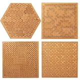 Fractal Tray Puzzles, Mind Bending Wooden Jigsaw Puzzle, Unique Irregular Wooden Labyrinth, Difficult Challenging Impossible Puzzles, Reverse Thinking Challenging Irregular Jigsaw with Frame (4pcs)