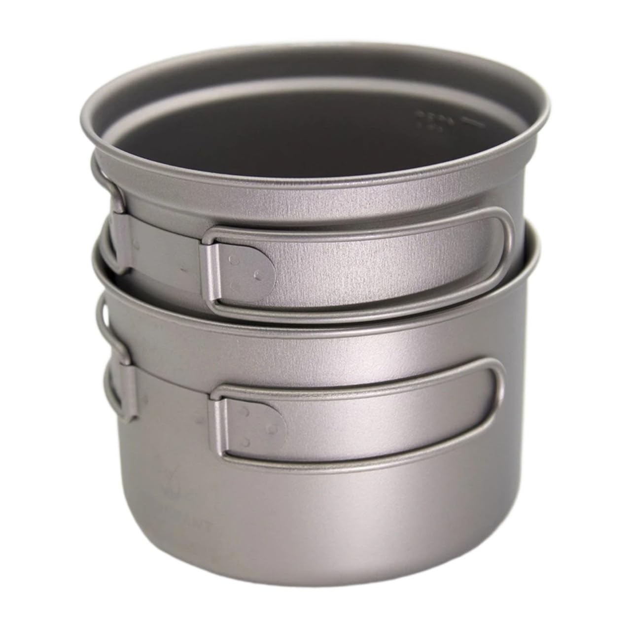 Ultraleichtes Camping-Kochgeschirr-Set aus reinem Titan – Topf, Pfanne und Becher for Wandern, Trekking und Outdoor-Aktivitäten