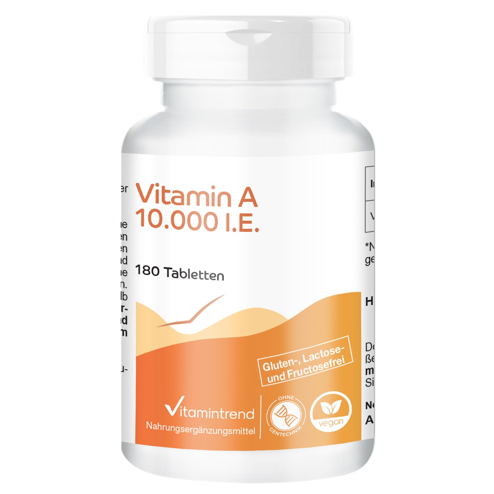 Vitamintrend Vitamin A 10.000 I.E. - hochdosiert - vegan - bioverfügbare Supplements aus Deutschland | Retinylacetat - 1