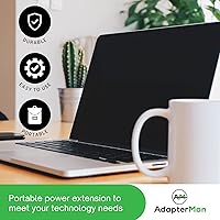 Vista 6 de UK Power Adapter Extension Cable 1.8m/6ft for MacBook Apple Chargers, for International Travel with a Laptop
