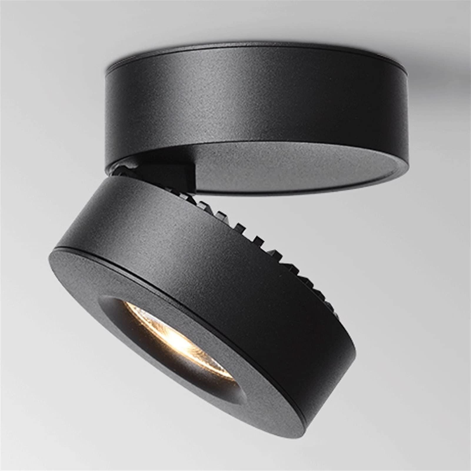Lampa sufitowa LED 5W/7W/12W, czarny reflektor obrotowy, wystająca lampa akcentująca, wewnętrzna lampa ścienna, antyodblaskowa, kolor: 7W-3000K.