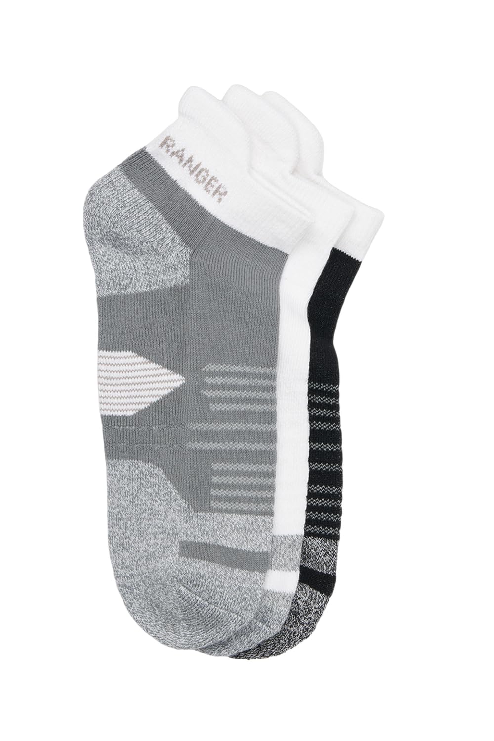 Mens 100% Cotton Ankle Length Socks - Pack of 3-image-38