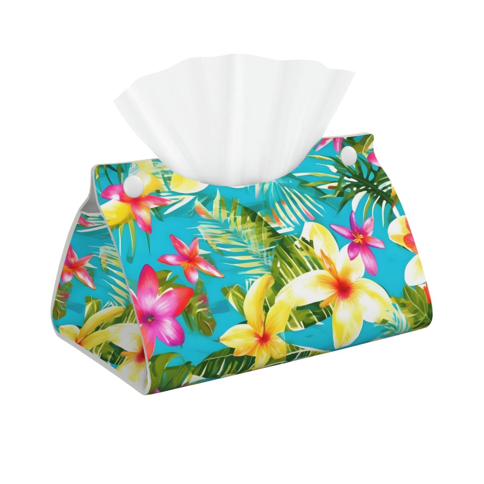 Summer Style Hawaiian Print Long Tissue Box Cover Tissue Dispenser Box For Living Room, Office, Car, Bathroom