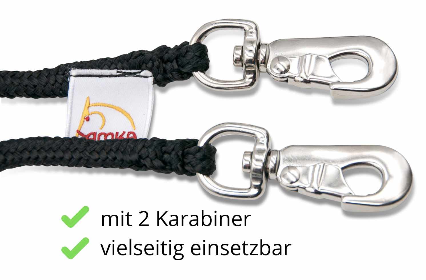 Doppia Longe 16 meter con 2 moschettone + polipropilene | Longia | Longe