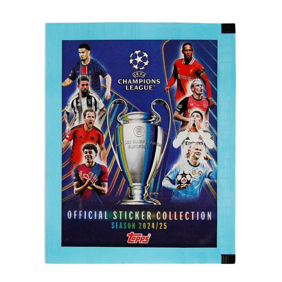 Topps UEFA Champions League 24/25 - Eco Pack - Contains 8 Packets of Stickers Plus a Bonus 3 Sticker Packet (51 Stickers in Total)