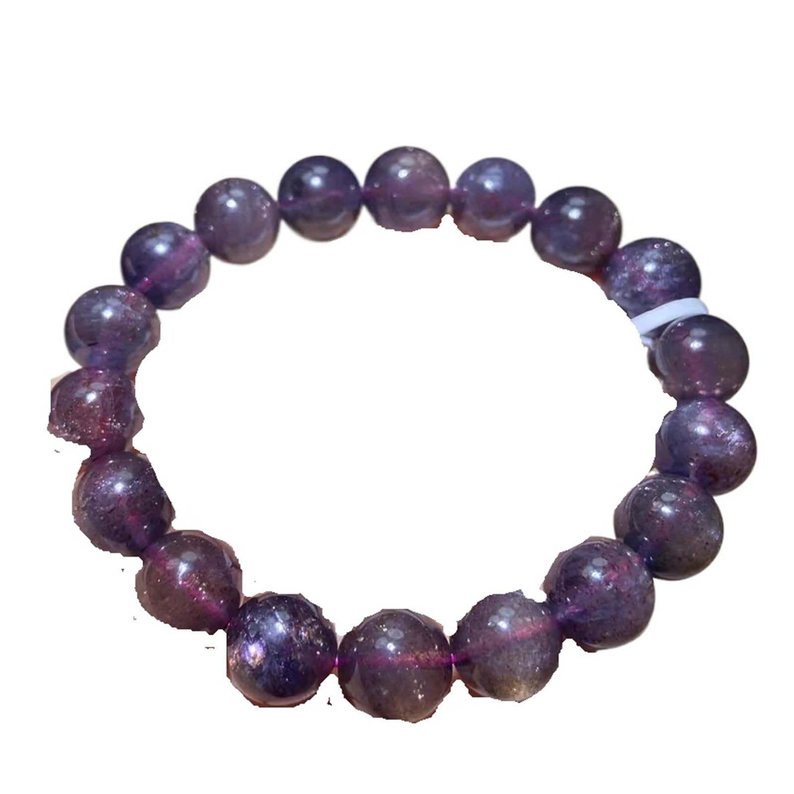 Generico Bracciale elasticizzato blu sangue naturale stella luce trasparente perline rotonde gioielli donna uomo AAAAA