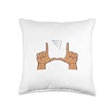 Paper Football Flying through Hands Goalpost Throw Pillow
