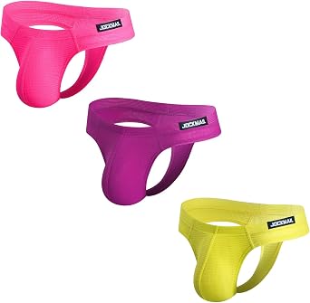 JOCKMAIL 3PCS/Pack Men Thongs Underwear Bikini Athletic Briefs Low Rise Men Briefs Sport Underwear Pack