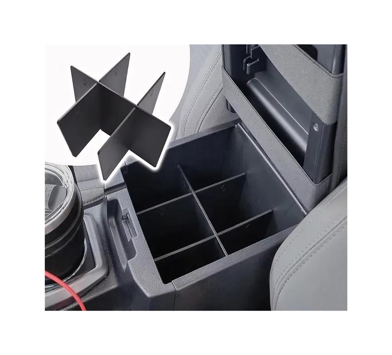 OOPUHKSY Tray Organizer For Toyota For Tacoma 2017 2016-2023 Center Console Hidden Box Armrest Storage Box(Armrest box Dividers)