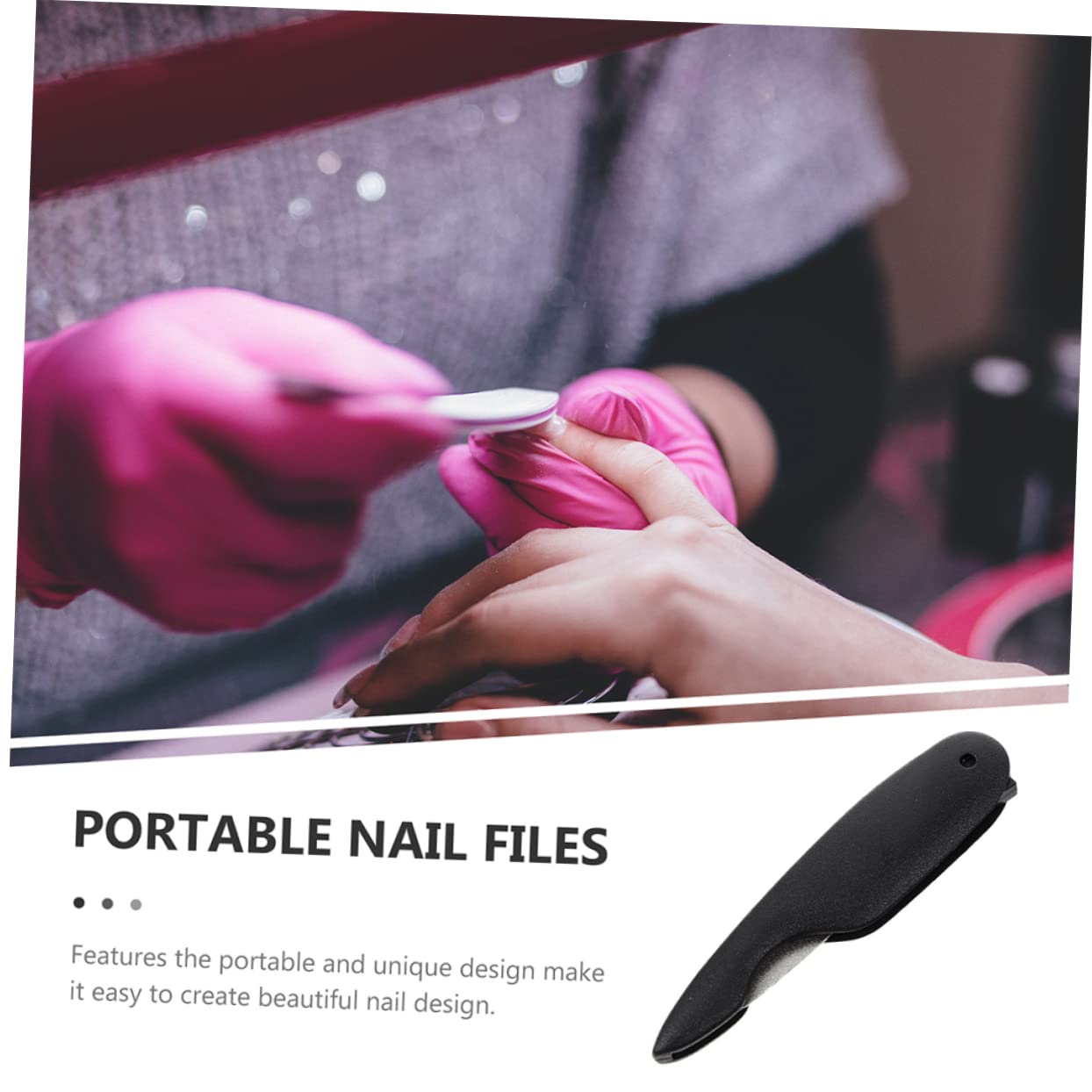 Mikinona 5 Set Di Lime Per Unghie Portatili Per Manicure Piccole Lime Per Unghie in Metallo Per Lucidare Le Unghie Strisce Di Lime Per Unghie Con Stampa Bifacciale Per Donne 8 Pezzi * 5