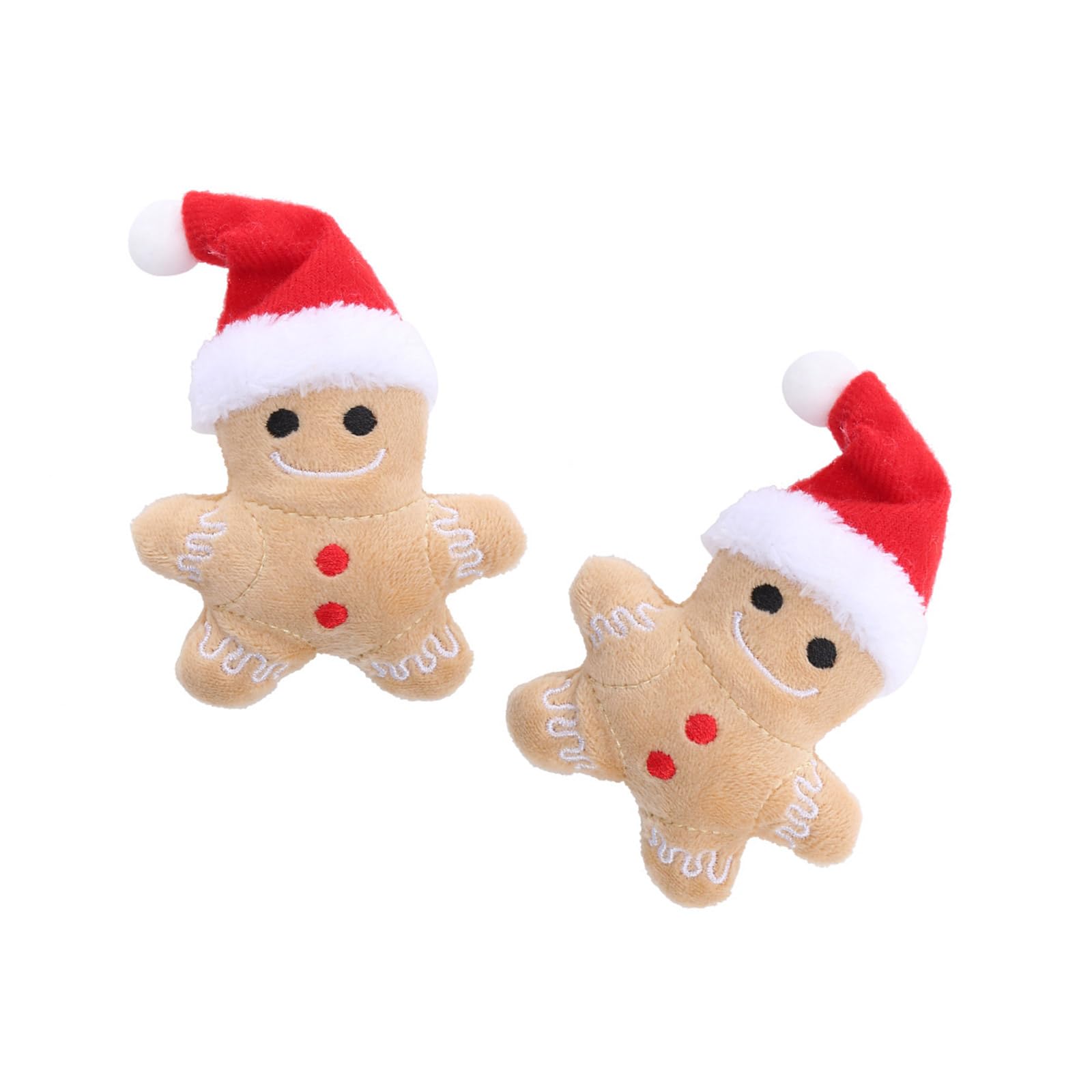 oringnat 2pcs Catnips Gingerbreads Cats Toy Interactively Chewing Playing Christmas Toy for Gums