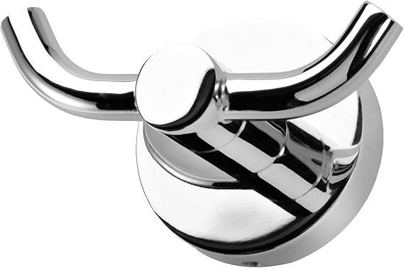 Haceka Kosmos Chrome Gancho Doble, Cromo, Gris, 5.3x9x5 cm