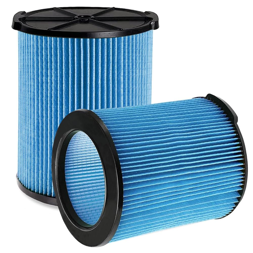 2 Pack VF5000 Replacement Filter Compatible with Ridgid Shop Vac 5-20 Gallon Wet/Dry WD1450 WD0970 WD1270 WD06700 WD1680 RV2400A