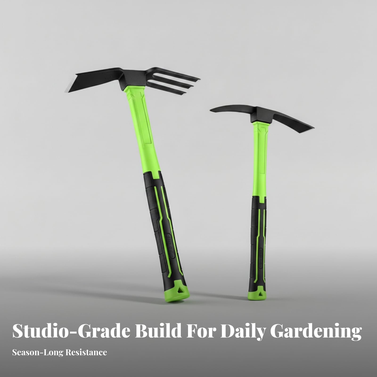 2 Pezzi Zappetta da Giardino Ergonomico | Impugnatura Testurizzata Antiscivolo, zappetta a denti Doppia Punta, per Orto, Aiuole, Giardinieri