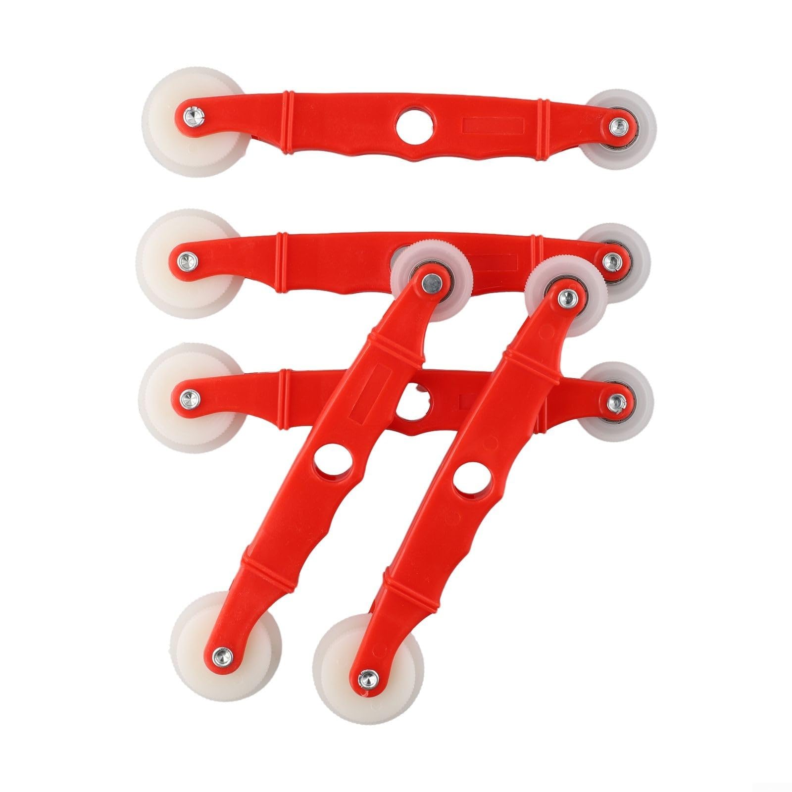 Lot de 5 outils de roulement d'écran et pelle à vitrage pour construction durable en ABS et PVC avec roulettes doubles pour joint d'étanchéité de porte (5 pièces de type B)