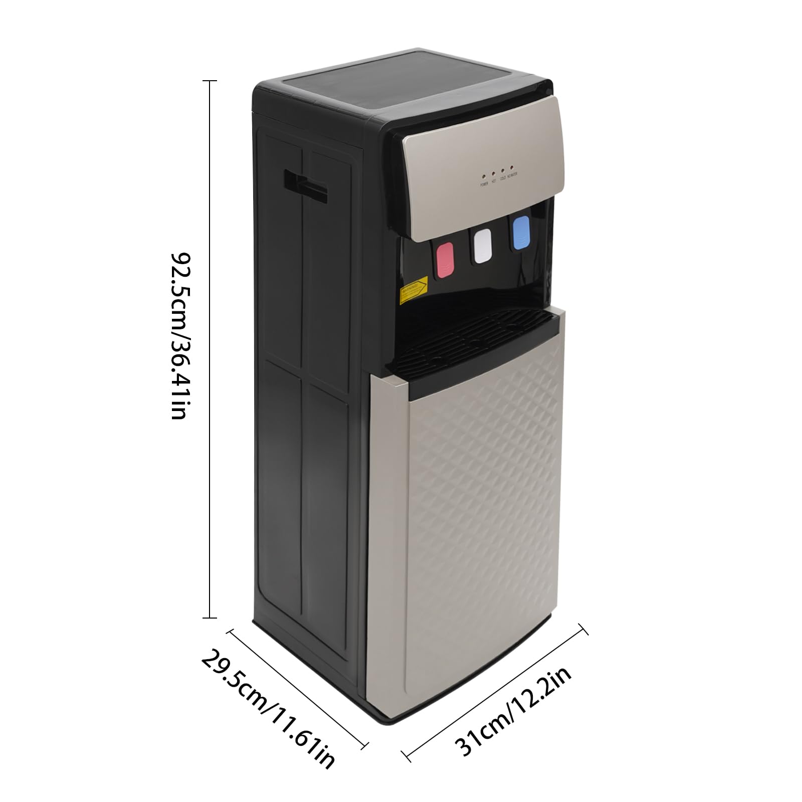 RustyVioum Bottom Loading Water Cooler Dispenser, 110V 500W Hot and Cold Water Dispenser, Hot & Cold Standing Water Dispenser for Offices Nurseries Homes Gyms Kitchens