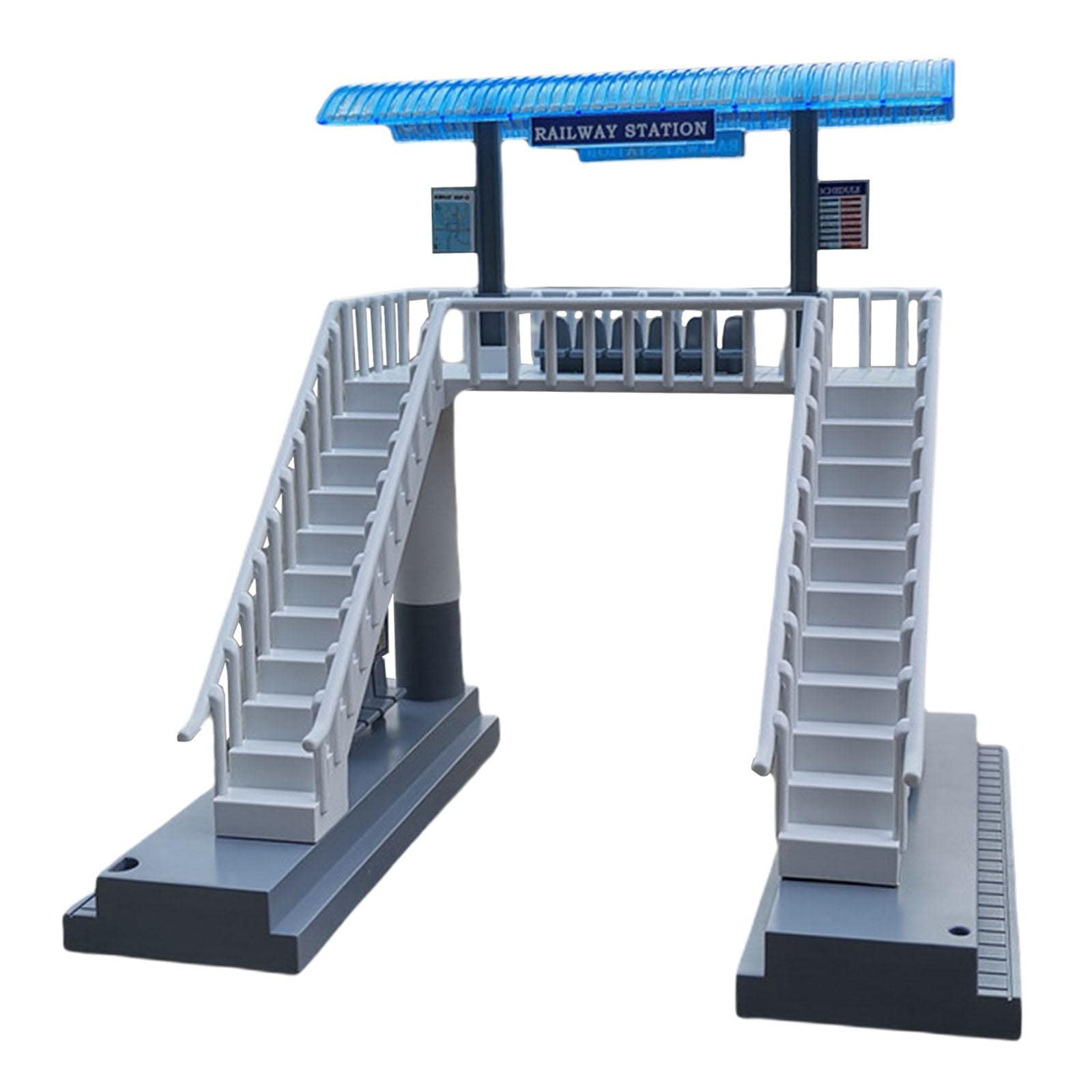 1/87 Train Station Station Diorama Scenery Railroad Train Track Decor | 1 Piece Train Station Model-image-20