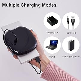 Mocado Compact LED Travel Makeup Mirror - 4 Inches 1X/10X Magnification Travel Mirror with Light Dimmable Double Sides Lighted USB Rechargeable Compact Mirror for Purse,Pocket,Travel(Powdery Green)