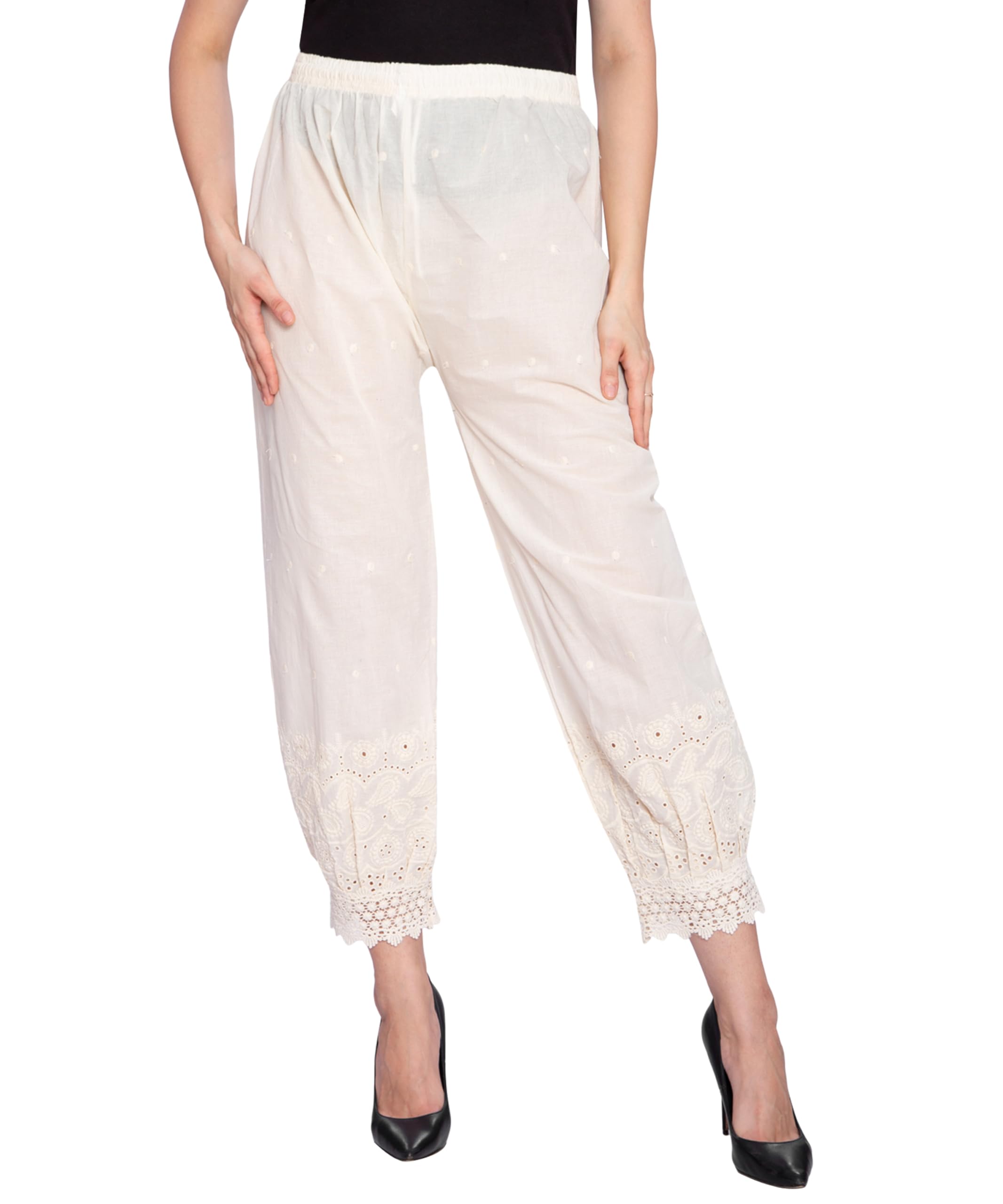 tnq Women Cotton Afghani Pant || Cotton Lace Chicken Afghani Salwar || Cotton Salwar || Harem Pant-picture-56