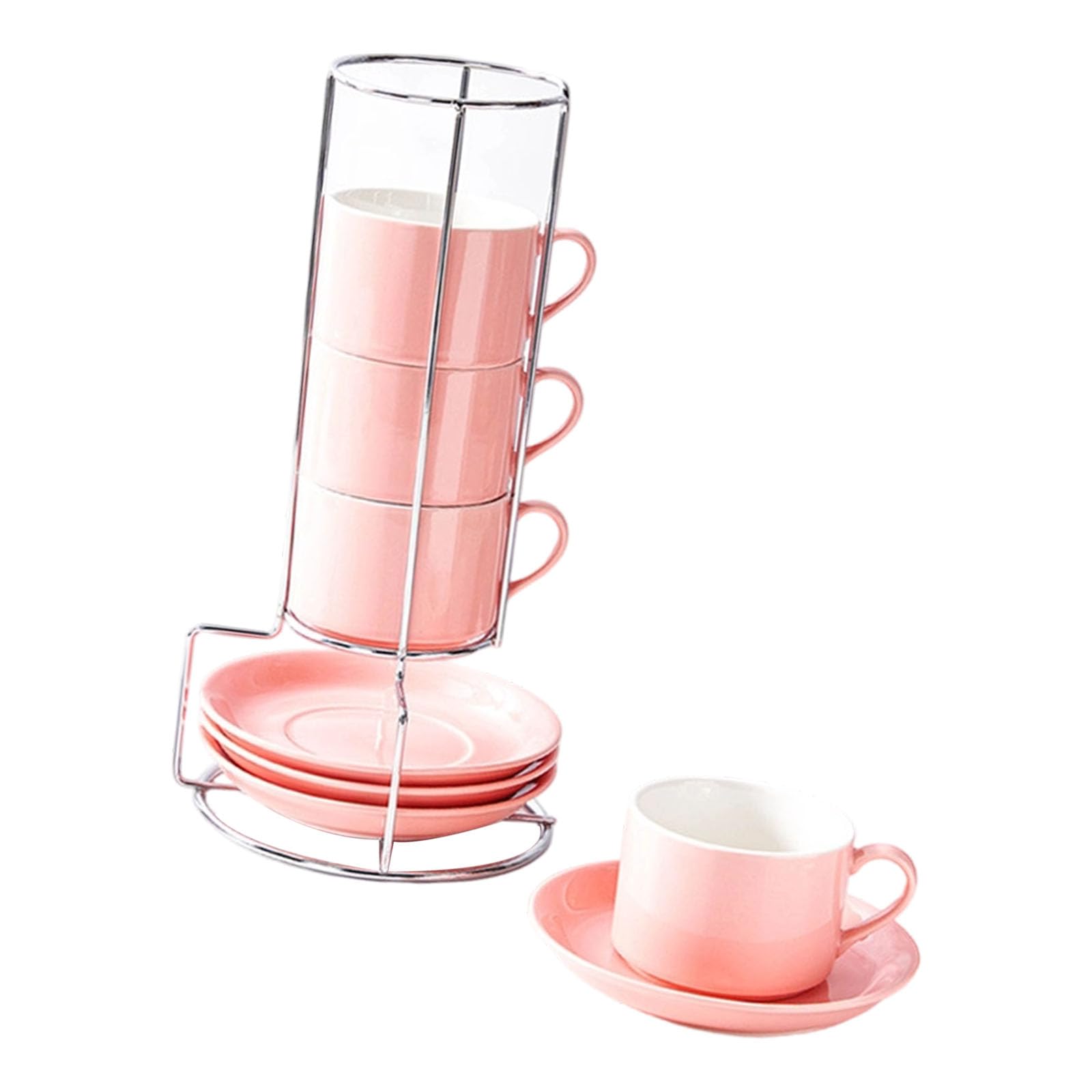 Set di tazze e piatti in ceramica verde da 226,8 g, sostanza non mortale, sedicento bevande calde e fredde, ideale per uso quotidiano in terracotta
