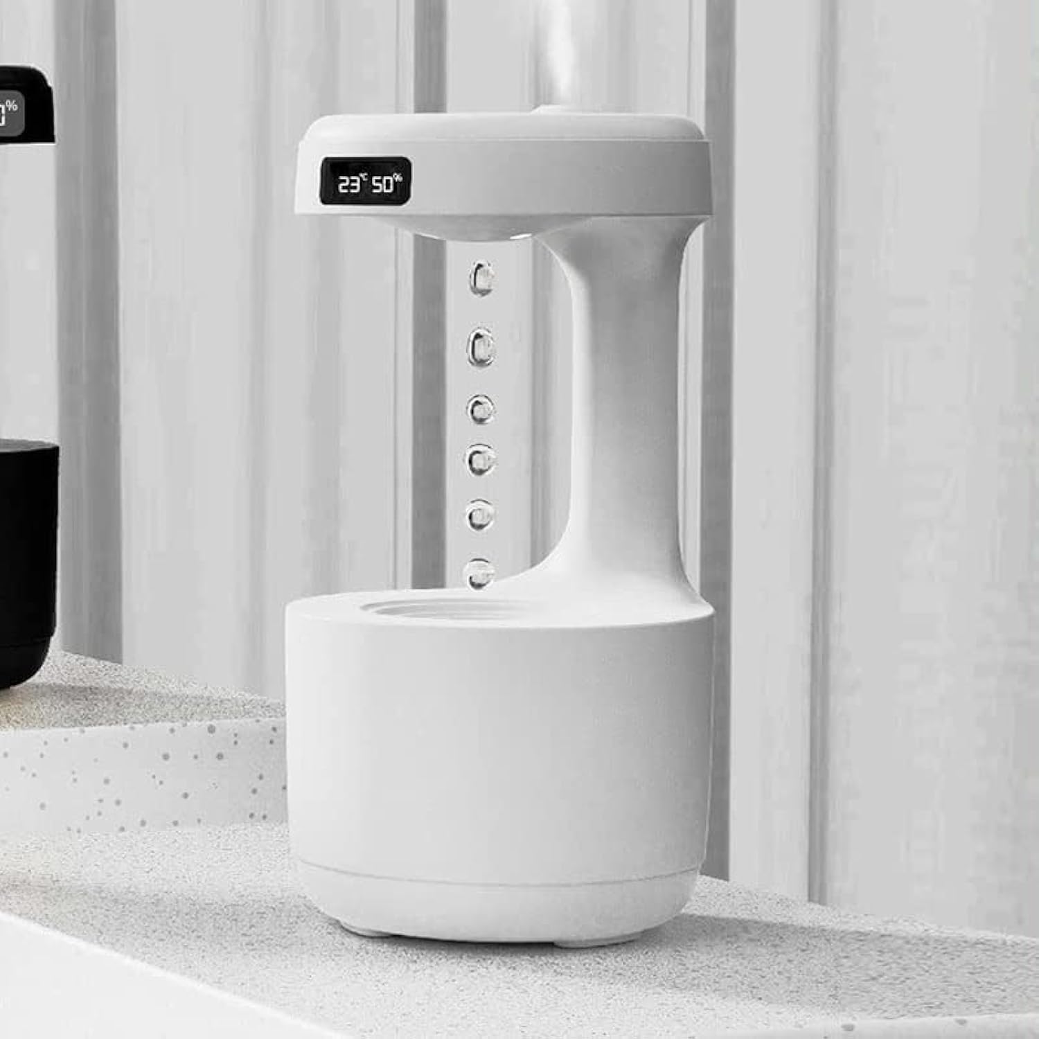 SEEMIESEEMIE Anti Gravity Humidifier, Water Drop Backflow Aromatherapy Machine, Large Capacity Office Bedroom Mute Heavy Fog Household Sprayer White/USB