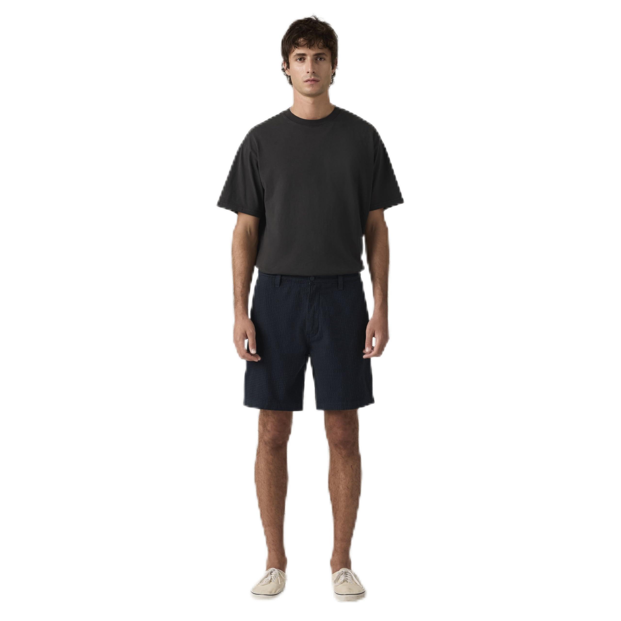 Levi's Men's Shorts XX Chino Mid Rise, Soft, Blue (Cadiz Plaid Navy Pla), W33/L28