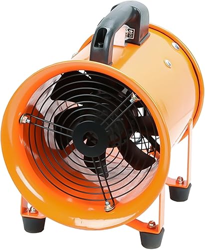 Miniatura 9 de Ventilador portátil de alta velocidad de 12 pulgadas, ventilador de escape industrial con manguera de conducto flexible de 33 pies, ventilador de