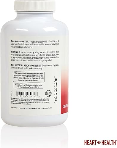 Miniatura 8 de Heart Health Essential Omega 3 Aceite de pescado con vitamina E – Suplemento de aceite de pescado Omega 3 de alta potencia con EPA y DHA – Cápsulas